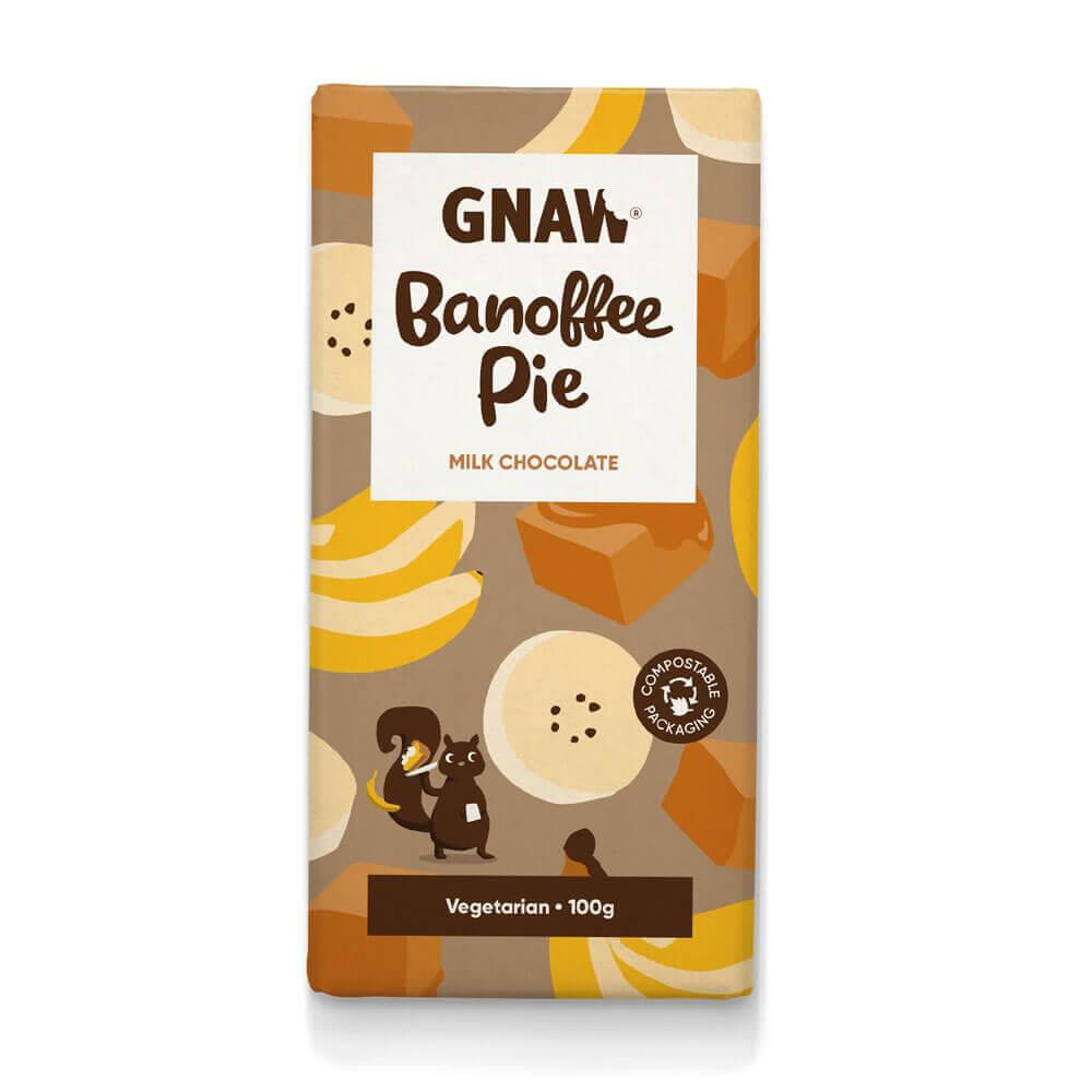 Gnaw Banoffee Pie Milk Chocolate Bar 100g